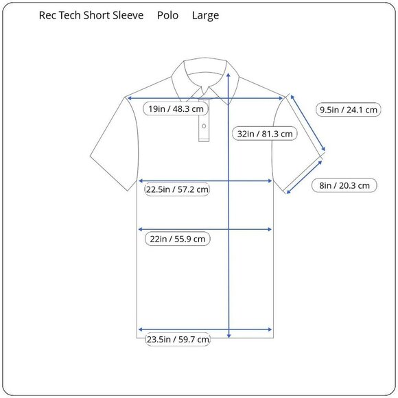 Rec Tech Performance Polo Shirt Mens Large White Striped Short Sleeve - Picture 3 of 8